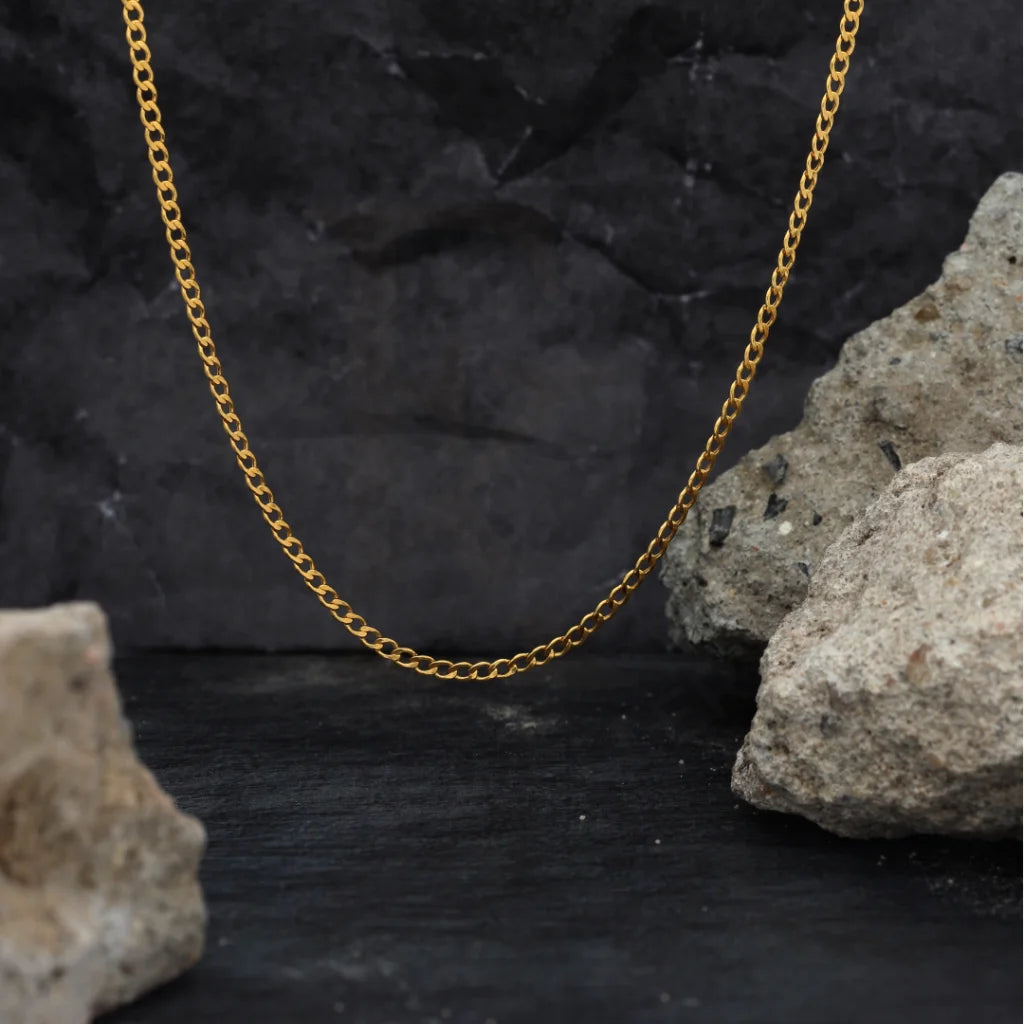 Gold 22 Inches Curb Chain 21Kt - Fkjcn21Km8351 Chains