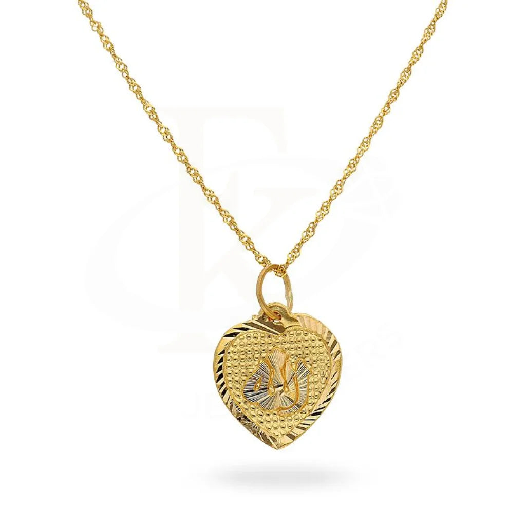 Gold Allah Necklace (Chain With Pendant) 22Kt - Fkjnkl1584 Necklaces