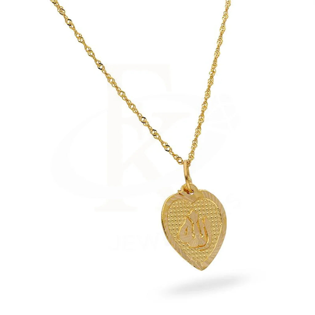 Gold Allah Necklace (Chain With Pendant) 22Kt - Fkjnkl1584 Necklaces