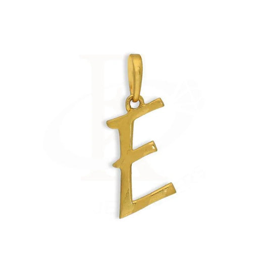 Gold Alphabet Pendant 22Kt - Fkjpnd22K2729 E / 1.110 Grams Pendants