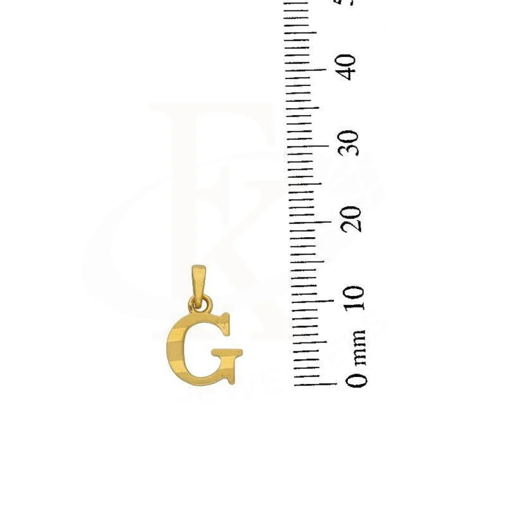 Gold Alphabet Pendant 22Kt - Fkjpnd22K2733 Pendants