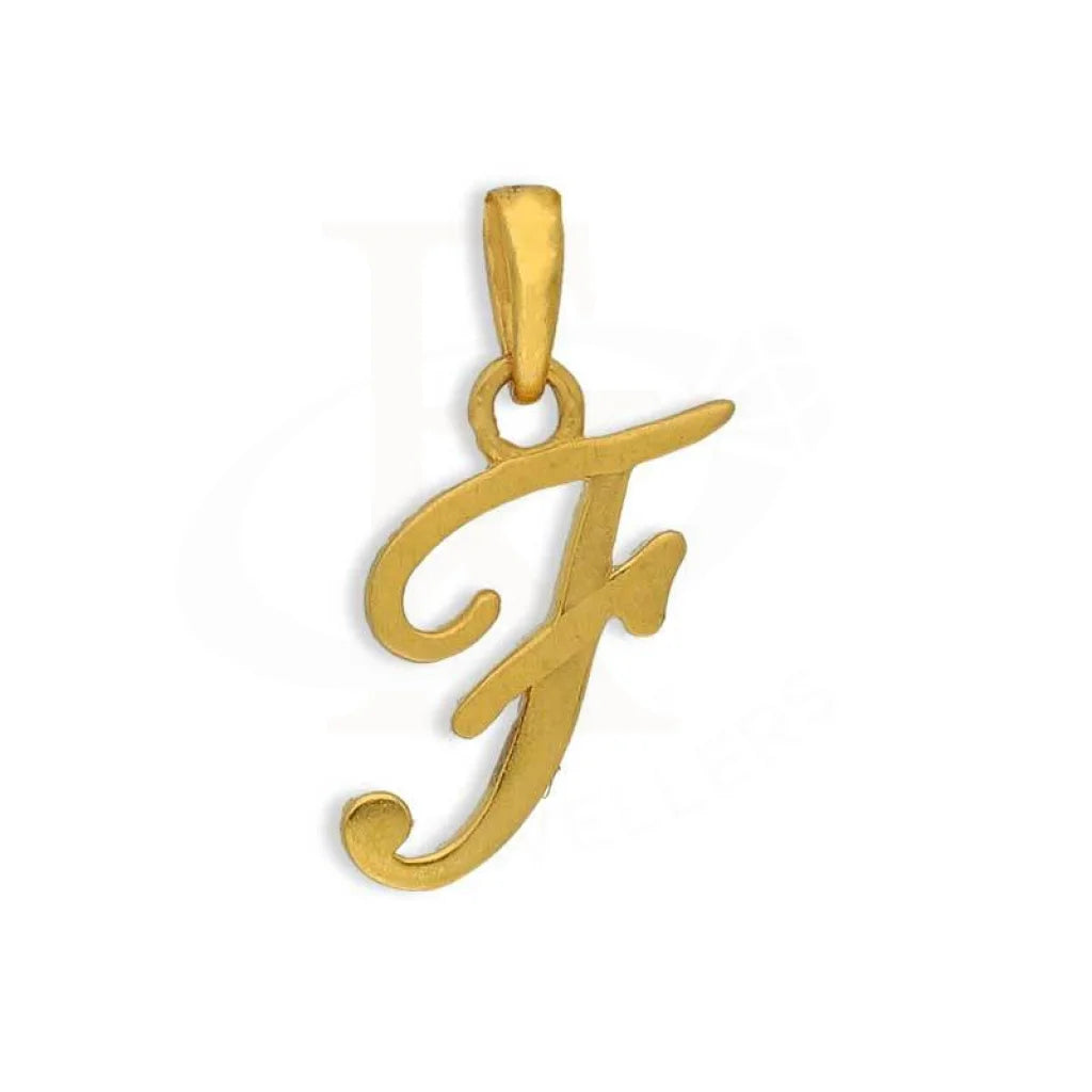 Gold Alphabet Pendant 22Kt - Fkjpnd22K2734 F / 0.720 Grams Pendants