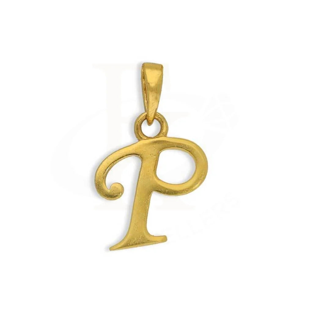 Gold Alphabet Pendant 22Kt - Fkjpnd22K2734 P / 0.700 Grams Pendants