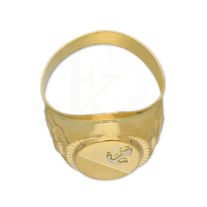 Gold Anchor Shaped Mens Ring 18Kt - Fkjrn18K3805 Rings