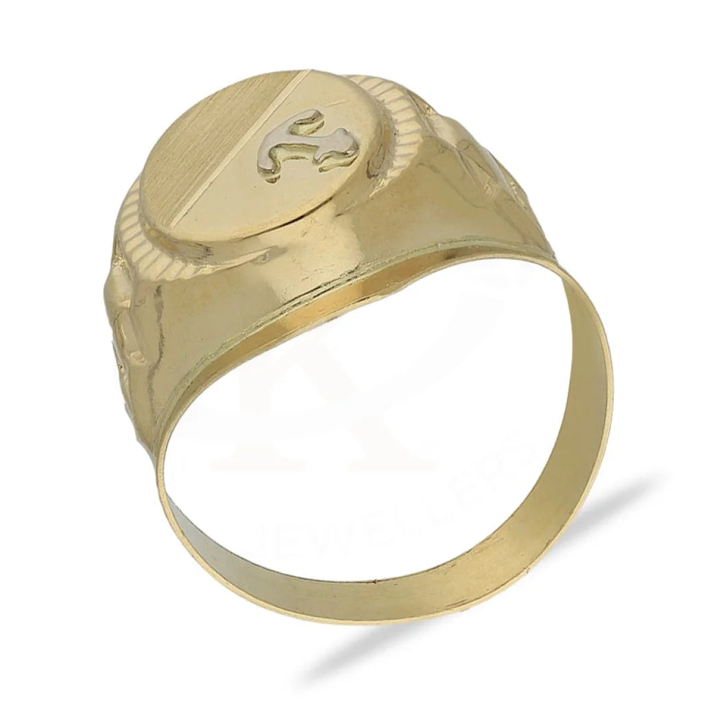 Gold Anchor Shaped Mens Ring 18Kt - Fkjrn18K3805 Rings