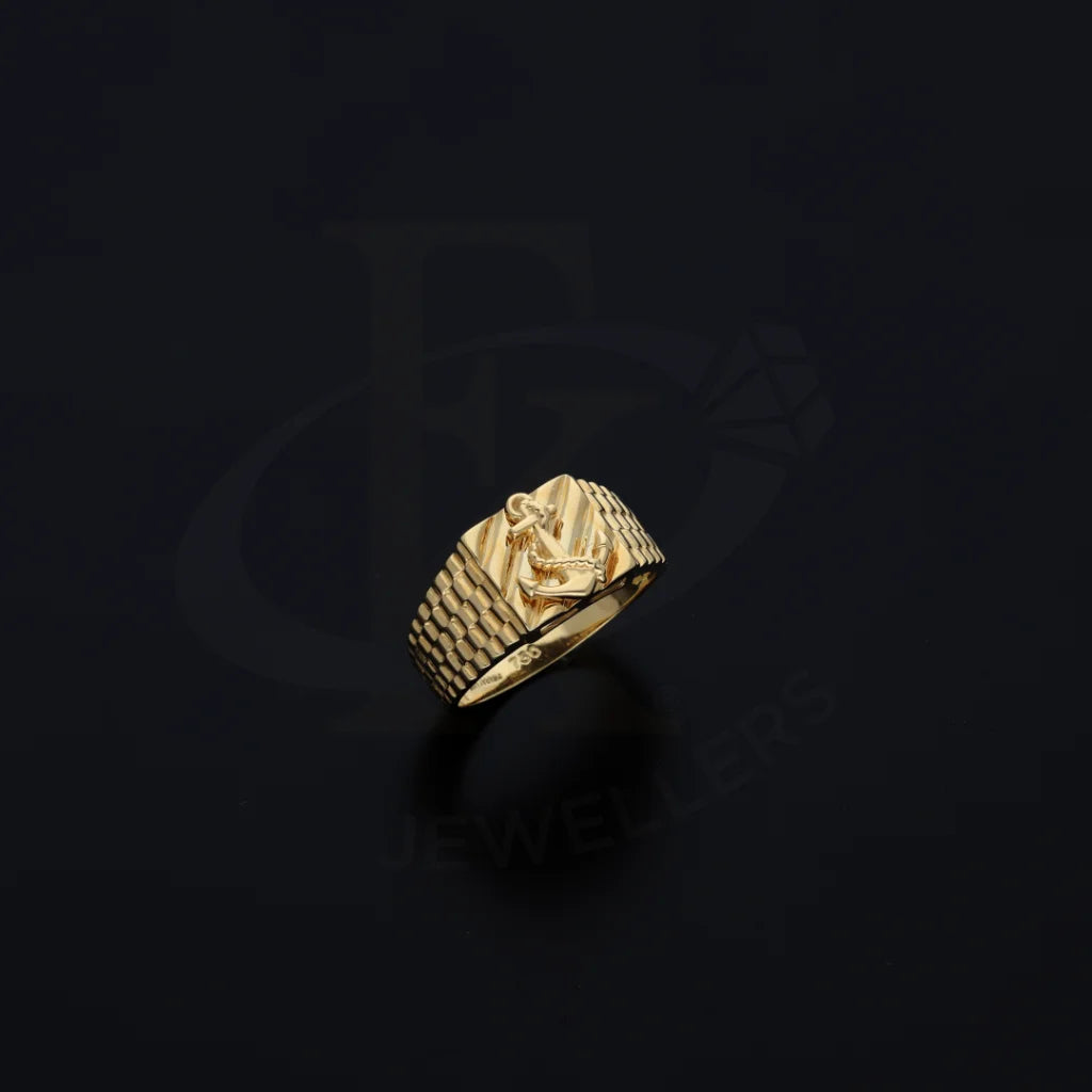 Gold Anchor Shaped Ring 18Kt - Fkjrn18K7874 Rings