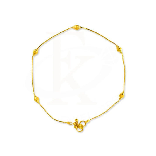 Gold Anklet 22Kt - Fkjankl1954 Anklets