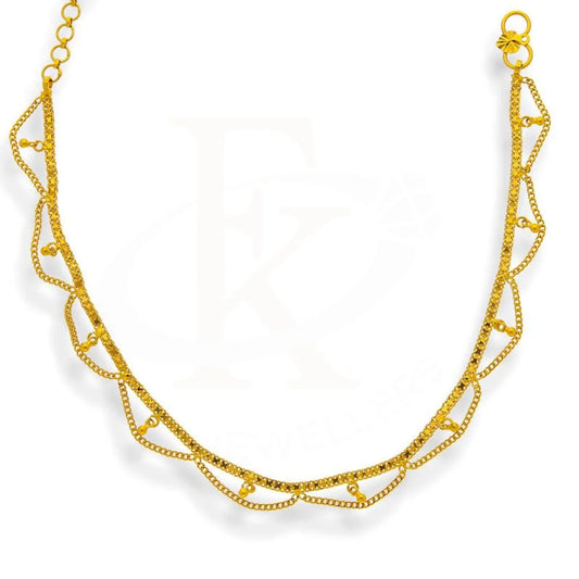 Gold Anklet 22Kt - Fkjankl22K1982 Anklets