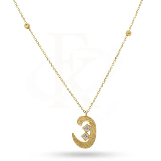 Gold Arabic Alphabet Necklace 21Kt - Fkjnkl21K2139 Necklaces