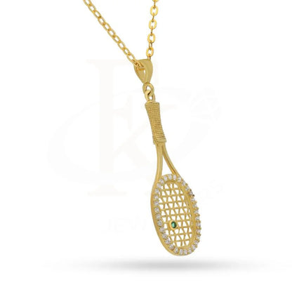 Gold Badminton Necklace (Chain With Pendant) 18Kt - Fkjnkl1503 Necklaces