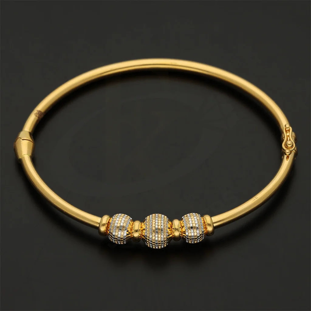 Gold Ball Shaped Bangle 22Kt - Fkjbng22K5024 Bangles