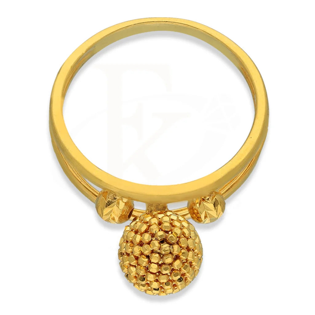 Gold Ball Shaped Ring 22Kt - Fkjrn22K3847 Rings