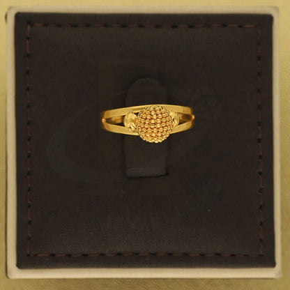 Gold Ball Shaped Ring 22Kt - Fkjrn22K3847 Rings