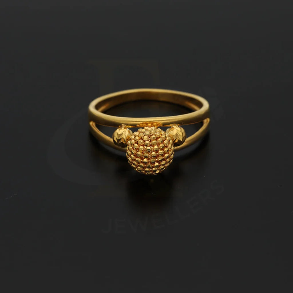 Gold Ball Shaped Ring 22Kt - Fkjrn22K3847 Rings