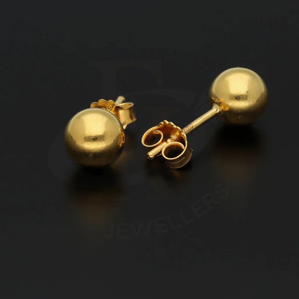 Gold Ball Shaped Stud Earrings 22Kt - Fkjern22K3126