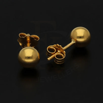 Gold Ball Shaped Stud Earrings 22Kt - Fkjern22K3128