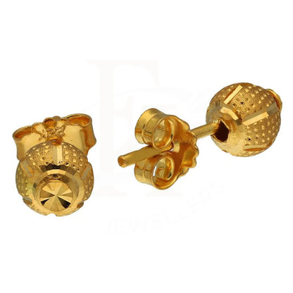 Gold Ball Stud Earrings 22Kt - Fkjern22K2823