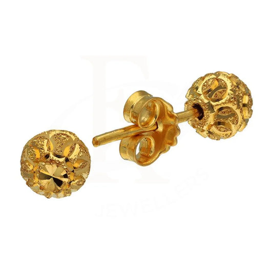 Gold Ball Stud Earrings 22Kt - Fkjern22K2825