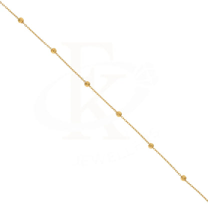 Gold Bead Small Ball Link Chain Necklace 21Kt - Fkjnkl21Km8372 Necklaces