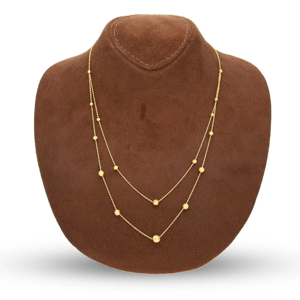 Gold Beads Necklace 21Kt - Fkjnkl21Km5098 Necklaces