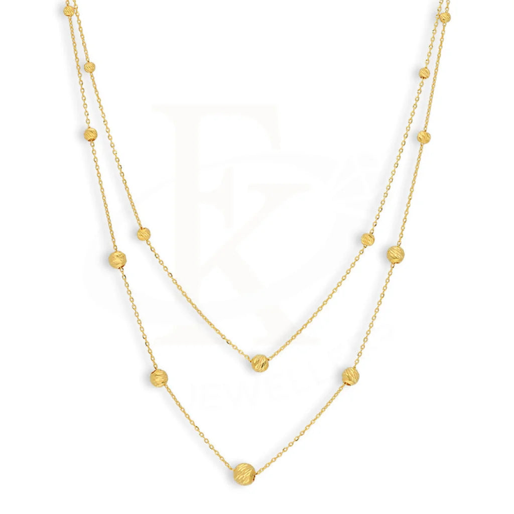 Gold Beads Necklace 21Kt - Fkjnkl21Km5098 Necklaces