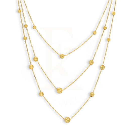 Gold Beads Necklace 21Kt - Fkjnkl21Km5099 Necklaces