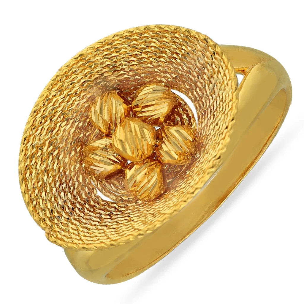 Gold Beads Ring 22Kt - Fkjrn22K3846 Rings