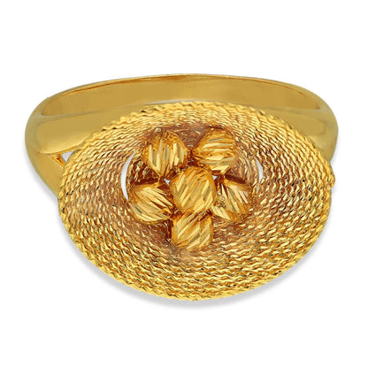 Gold Beads Ring 22Kt - Fkjrn22K3846 Rings