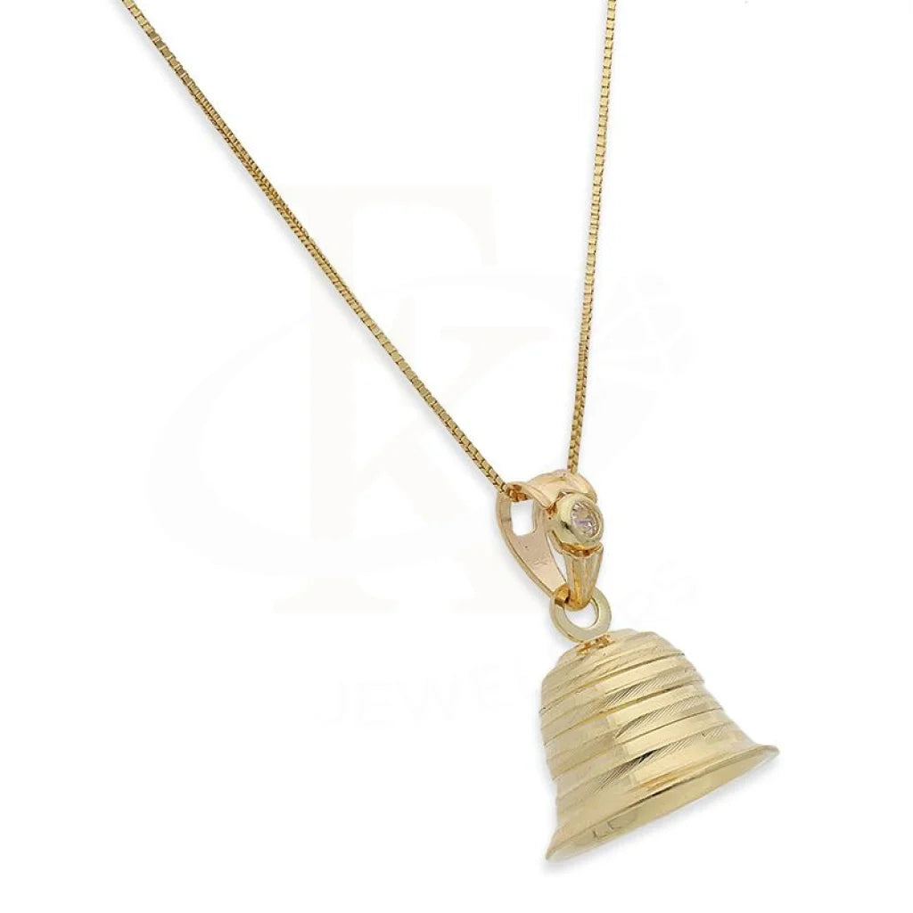 Gold Bell Necklace (Chain With Pendant) 18Kt - Fkjnkl18K2402 Necklaces