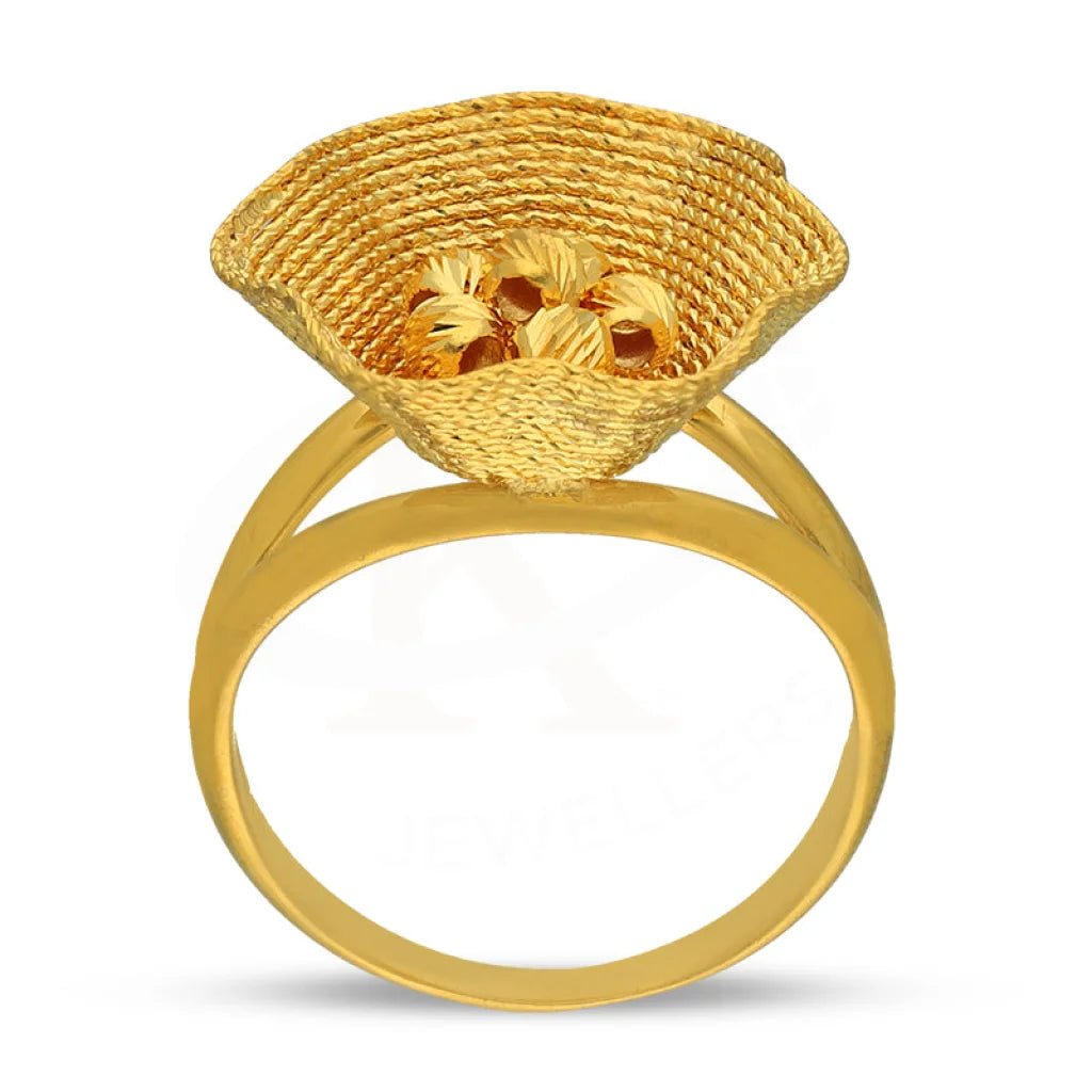 Gold Blooming Flower Ring 22Kt - Fkjrn22K3841 Rings