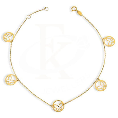 Gold Butterfly Anklet 21Kt - Fkjankl21K2012 Anklets