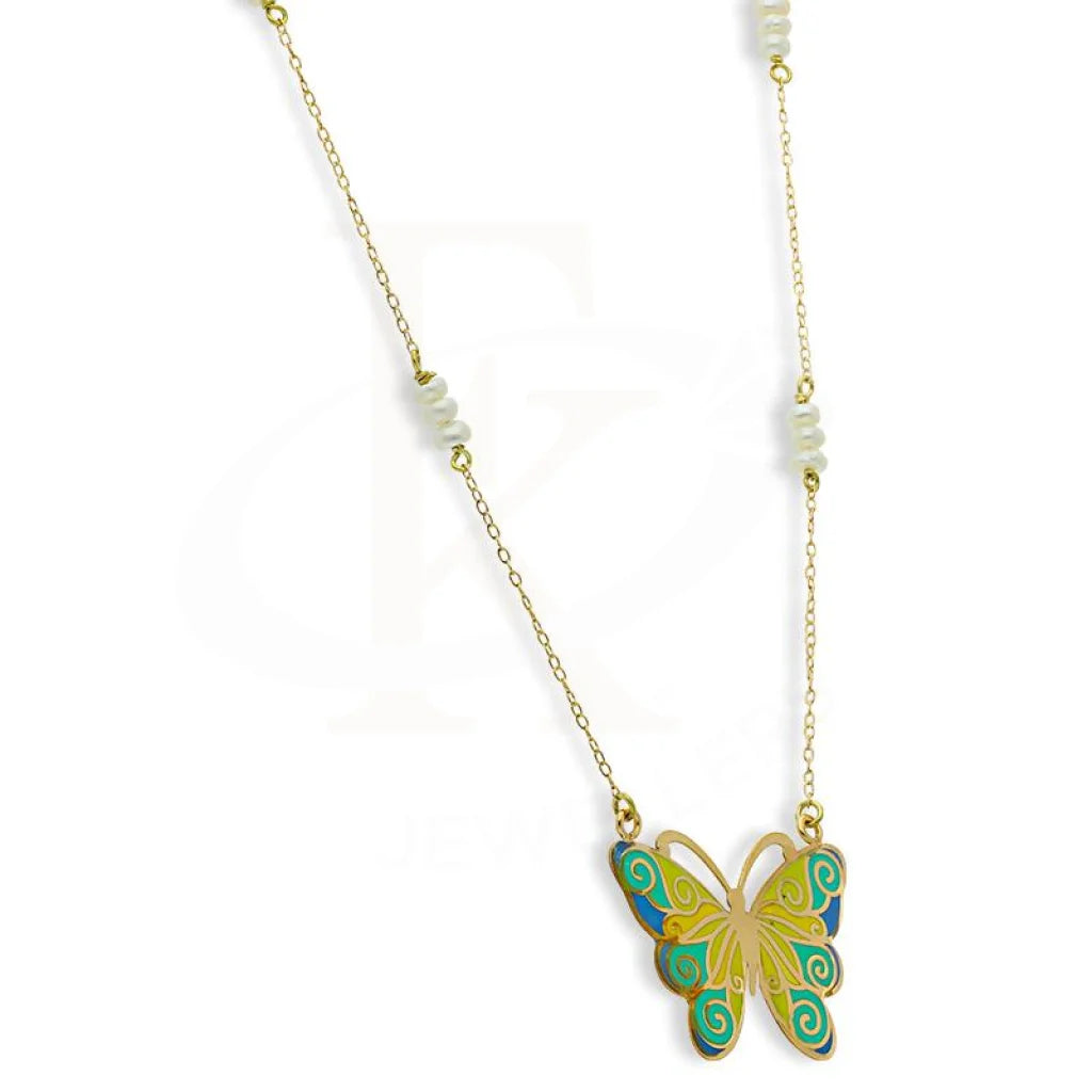 Gold Butterfly Necklace 18Kt - Fkjnkl18K2544 Necklaces