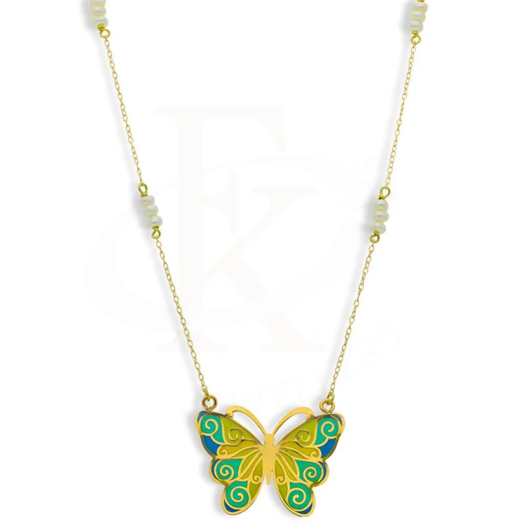 Gold Butterfly Necklace 18Kt - Fkjnkl18K2544 Necklaces