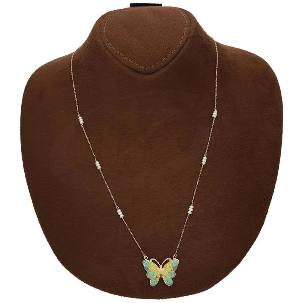 Gold Butterfly Necklace 18Kt - Fkjnkl18K2544 Necklaces