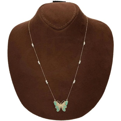 Gold Butterfly Necklace 18Kt - Fkjnkl18K2550 Necklaces