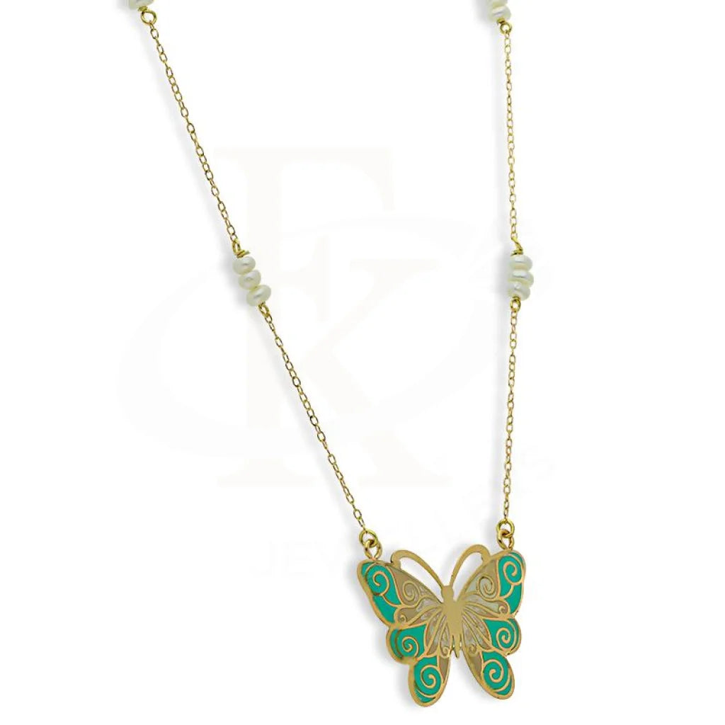 Gold Butterfly Necklace 18Kt - Fkjnkl18K2550 Necklaces