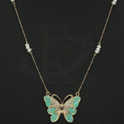 Gold Butterfly Necklace 18Kt - Fkjnkl18K2550 Necklaces