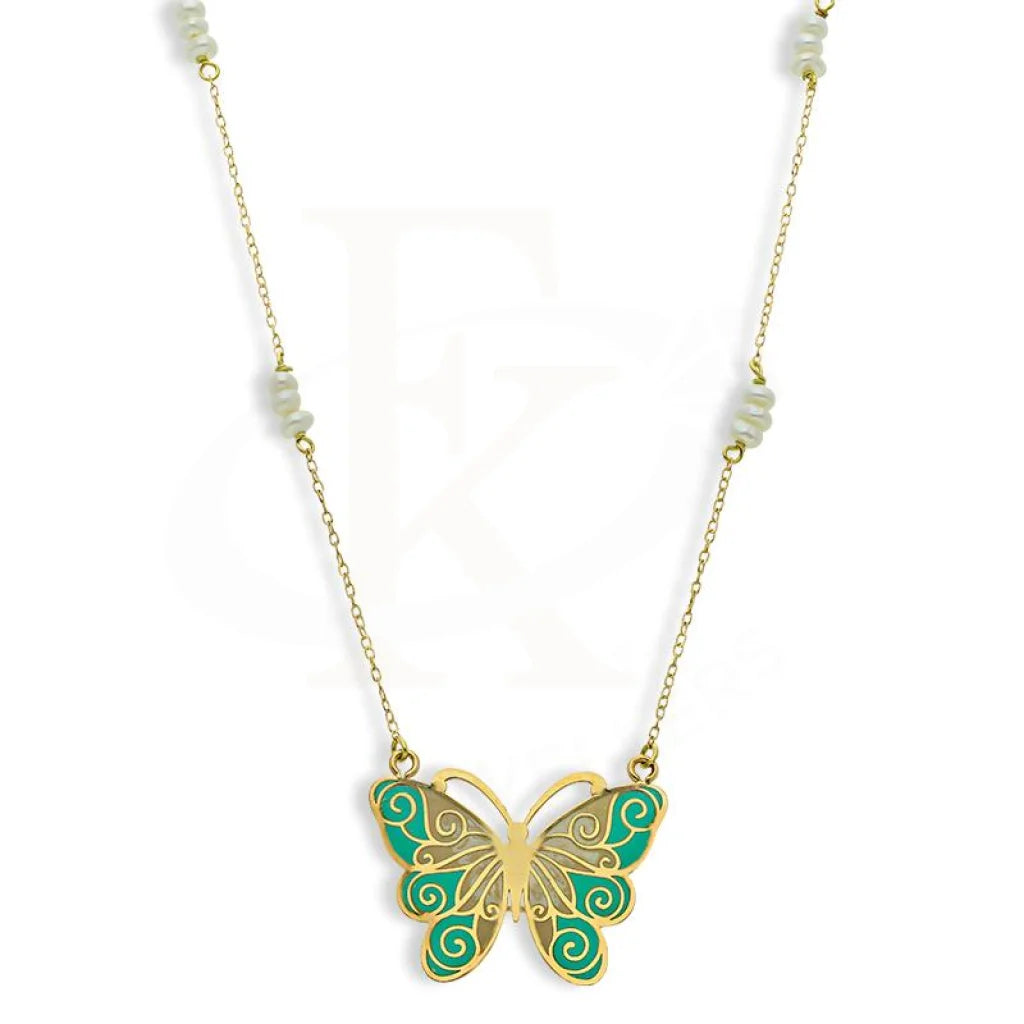 Gold Butterfly Necklace 18Kt - Fkjnkl18K2550 Necklaces