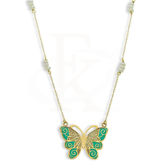 Gold Butterfly Necklace 18Kt - Fkjnkl18K2550 Necklaces