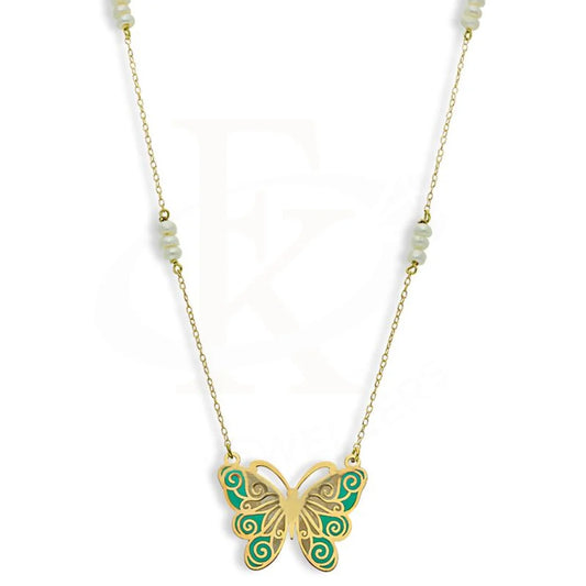 Gold Butterfly Necklace 18Kt - Fkjnkl18K2555 Necklaces