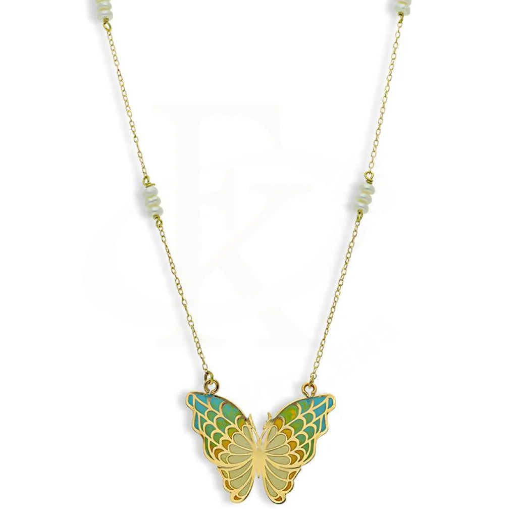 Gold Butterfly Necklace 18Kt - Fkjnkl18K2556 Necklaces