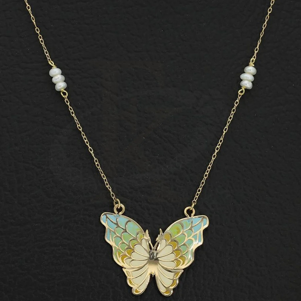 Gold Butterfly Necklace 18Kt - Fkjnkl18K2556 Necklaces