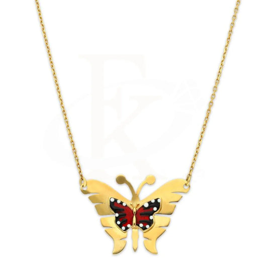 Gold Butterfly Necklace 18Kt - Fkjnkl18K3046 Necklaces