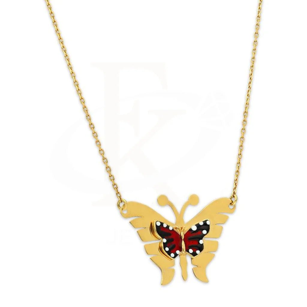 Gold Butterfly Necklace 18Kt - Fkjnkl18K3046 Necklaces