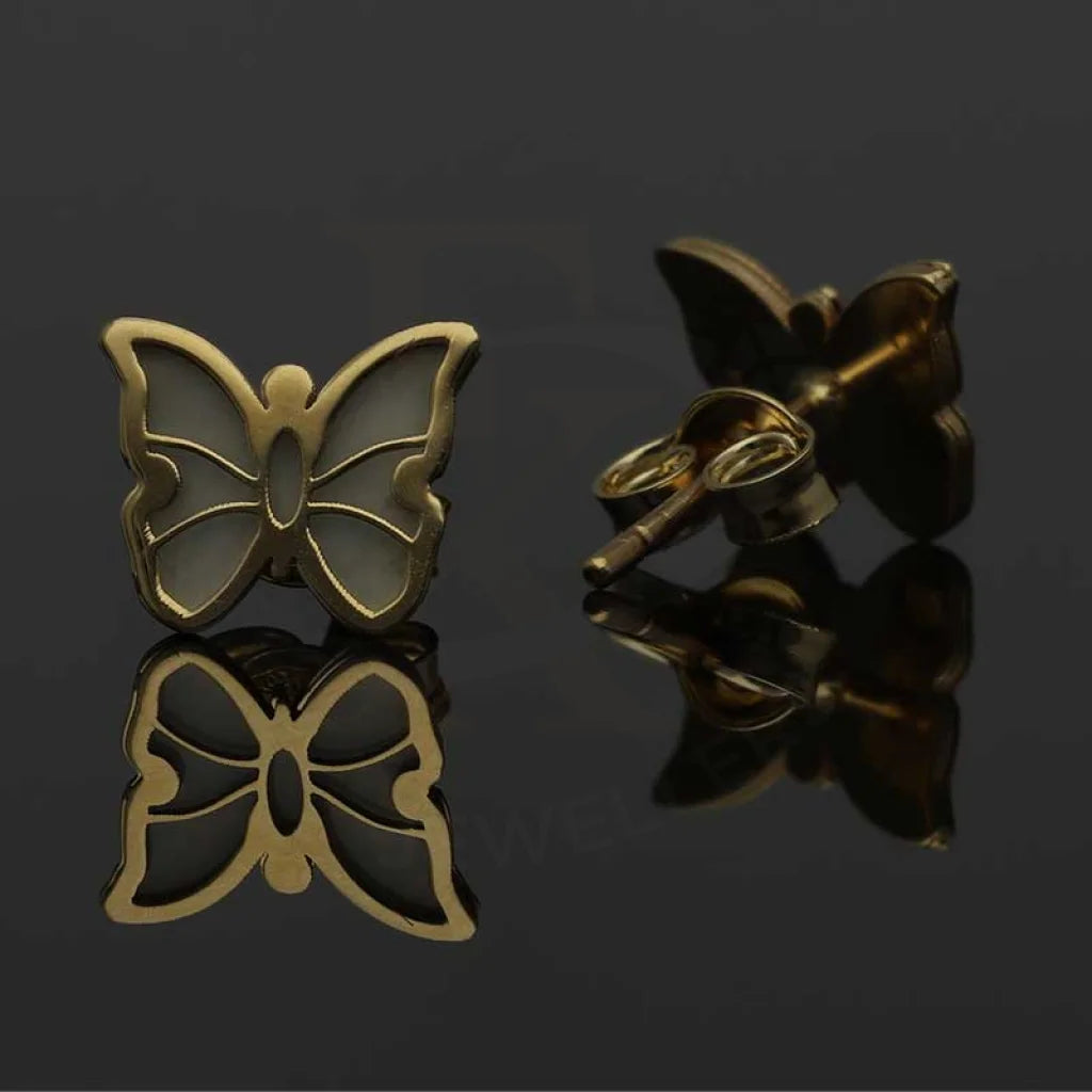 Gold Butterfly Pendant Set (Necklace And Earrings) 18Kt - Fkjnklst18K2426 Sets