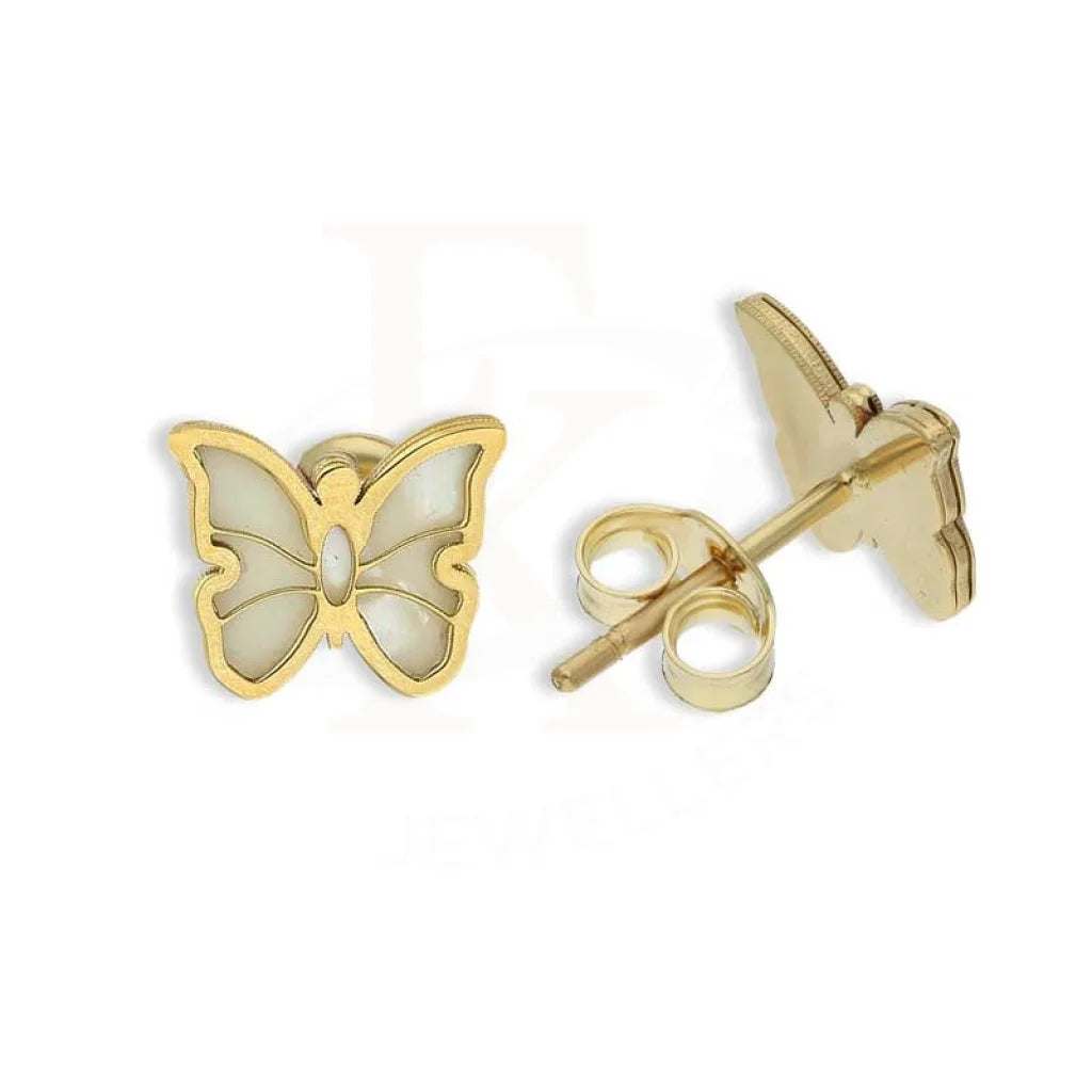 Gold Butterfly Pendant Set (Necklace And Earrings) 18Kt - Fkjnklst18K2426 Sets