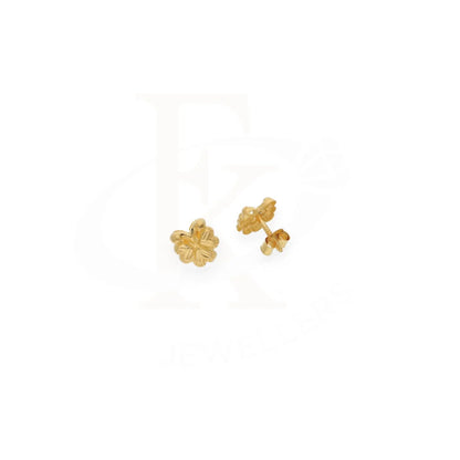 Gold Butterfly Shaped Earrings 18Kt - Fkjern18K8238