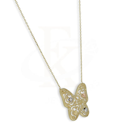 Gold Butterfly Shaped Necklace 18Kt - Fkjnkl18K5273 Necklaces