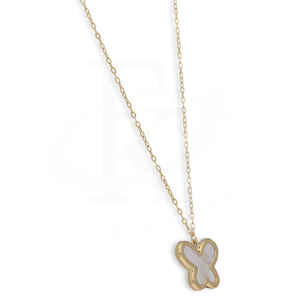 Gold Butterfly Shaped Necklace 18Kt - Fkjnkl18Km5363 Necklaces