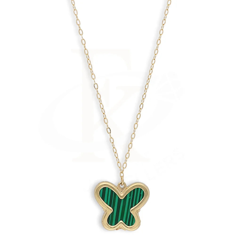 Gold Butterfly Shaped Necklace 18Kt - Fkjnkl18Km5369 Necklaces